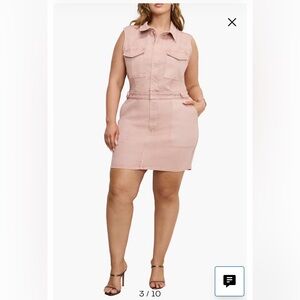 Good American Collared Sleeveless Romper in Blush Pink